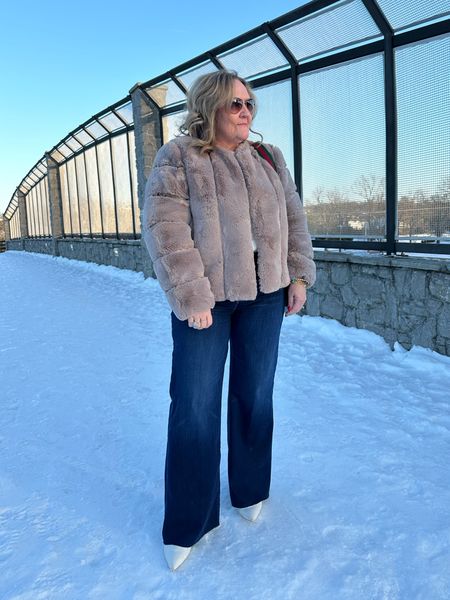 Mob wife era? Idk. It’s just warm. For the record, I bought the faux fur long before the TikTok trend. I’m wearing a size XL.
Mother denim that I have been looking at for over a year. I found these on sale. I did order a 32. They are snug buttoning, but are still very comfortable as you wear them so definitely order your larger size but I wouldn’t order a size up from that. 



#LTKover40 #LTKsalealert #LTKmidsize