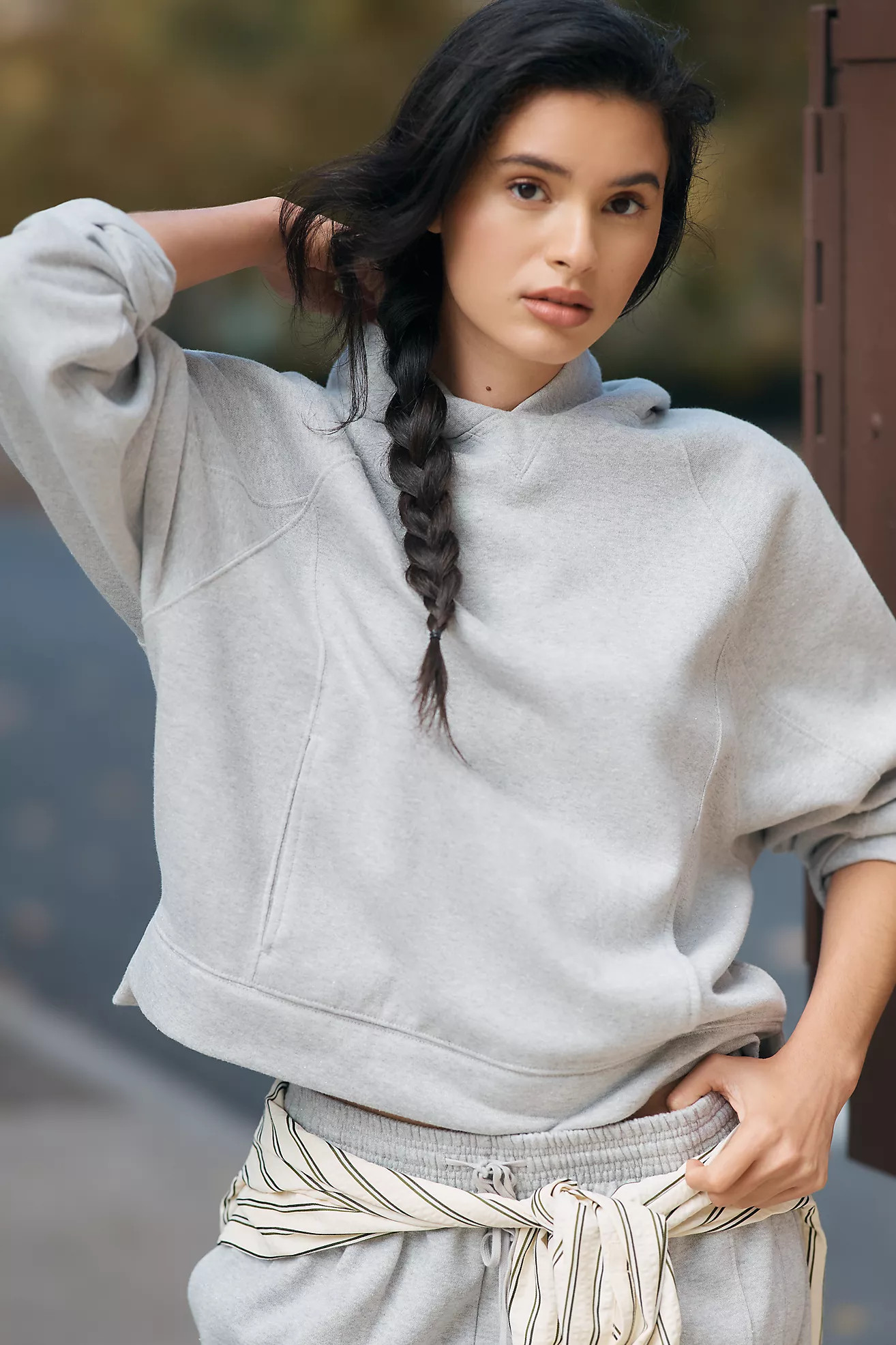 Daily Practice by Anthropologie Sparkle Pullover Hooded Sweater | Anthropologie (US)