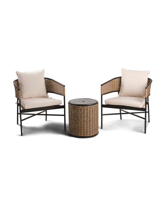 3pc Outdoor Woven Chat Set | TJ Maxx