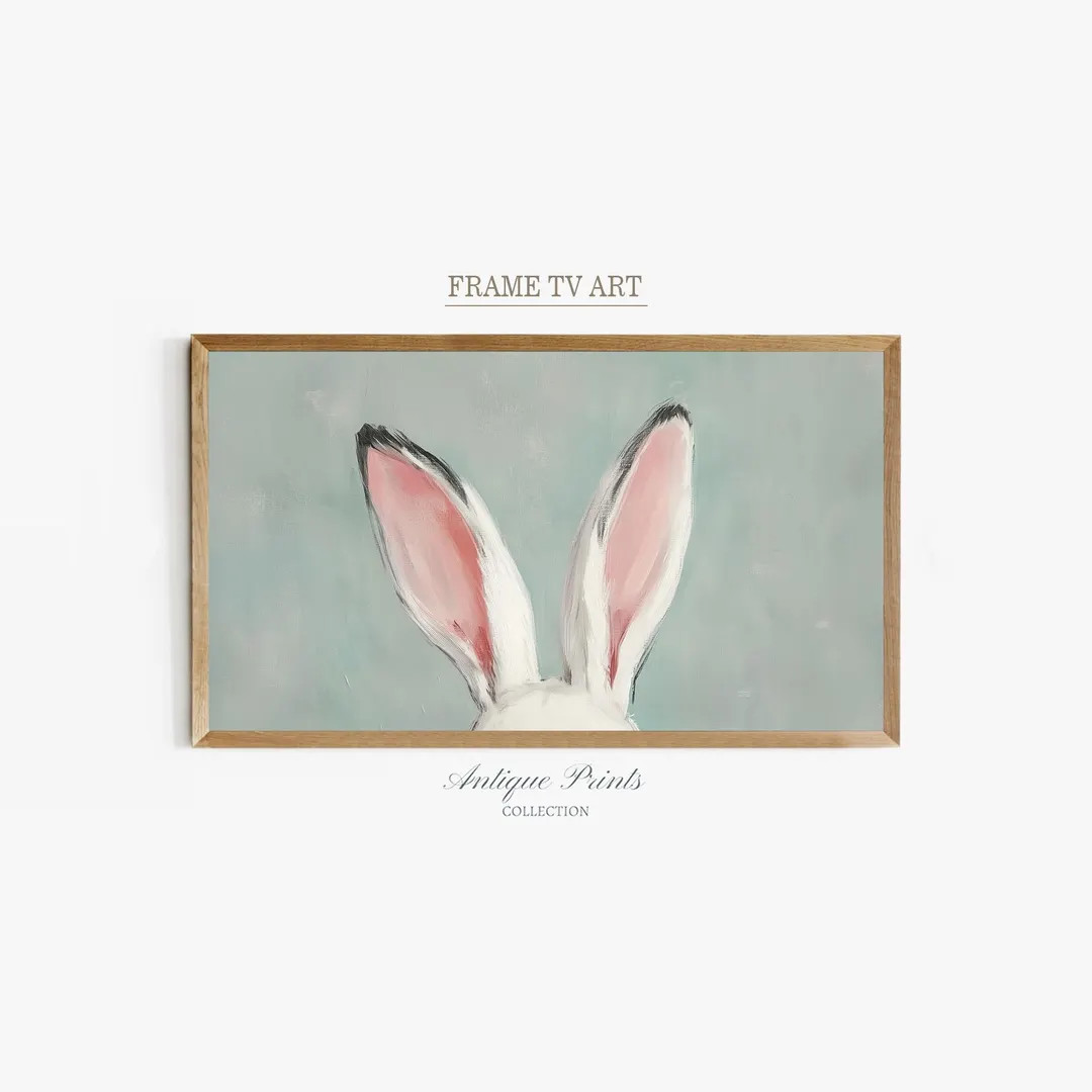 Samsung Frame TV 4K Art: Bunny's Ears Frame TV Art for Easter Decor (Digital Download) | Etsy (US)