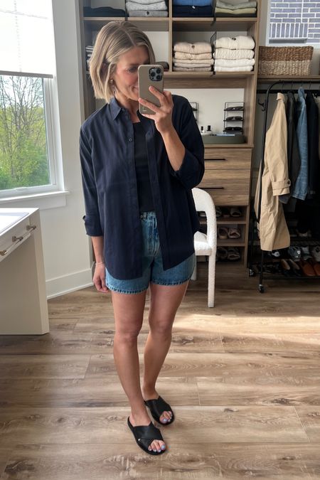 Wearing small oversized tee, 25 jean shorts, 4 button-up shirt, sandals tts 
*Repeat Customers: LINDSEY10
*New Customers: LINDSEY20

#LTKfindsunder100 #LTKfindsunder50 #LTKstyletip