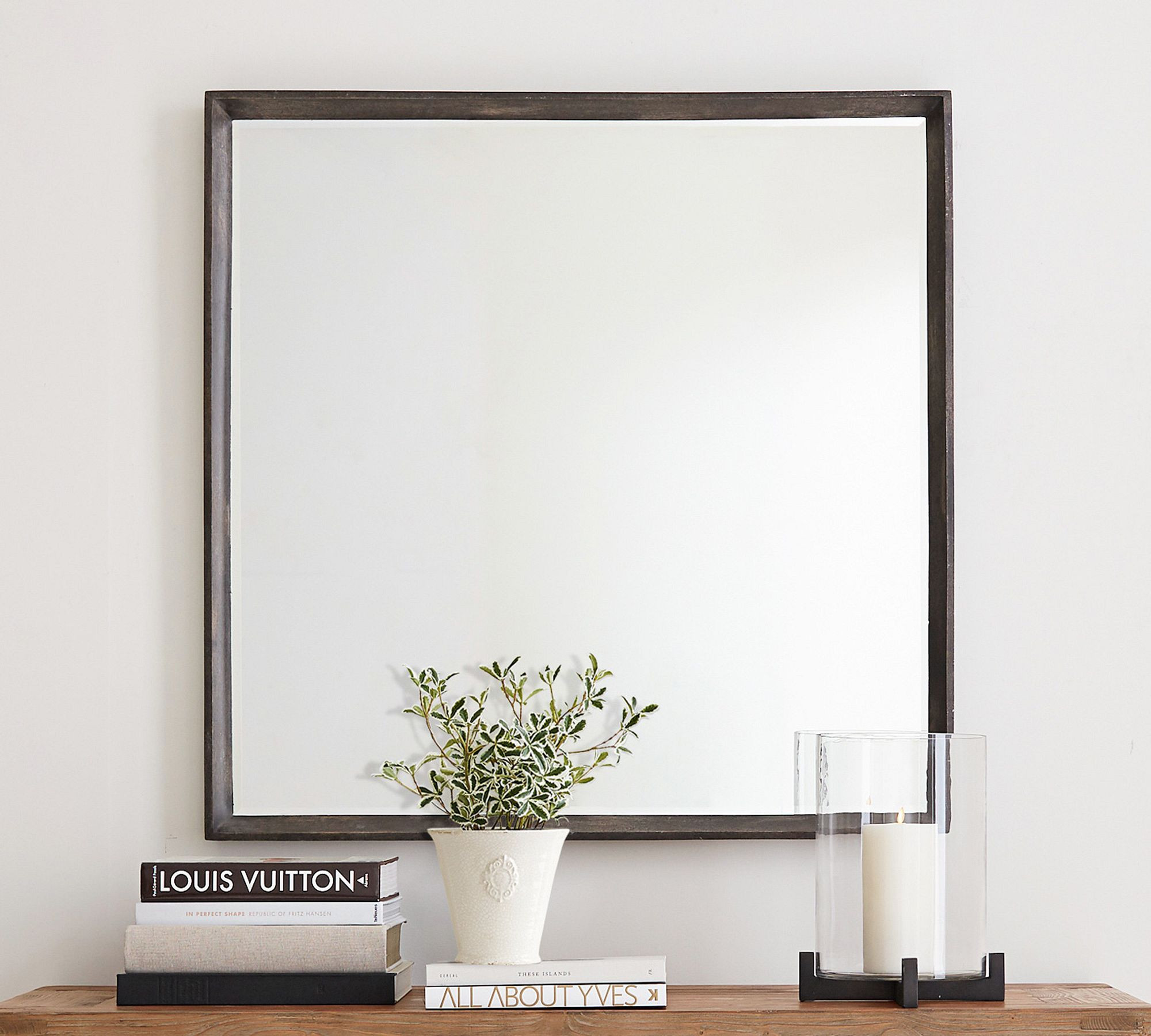 Brooks Cross Bar Hurricane Candle Holder | Pottery Barn (US)