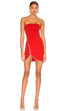 superdown Nylah Front Zip Dress in Red from Revolve.com | Revolve Clothing (Global)