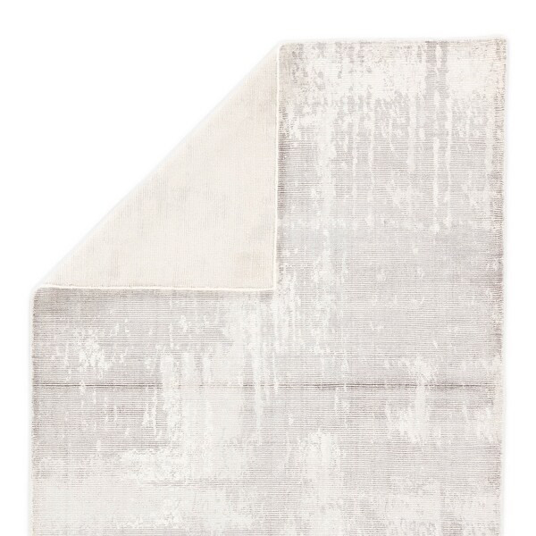 Orenda Handmade Abstract Light Grey/ White Area Rug | Bed Bath & Beyond