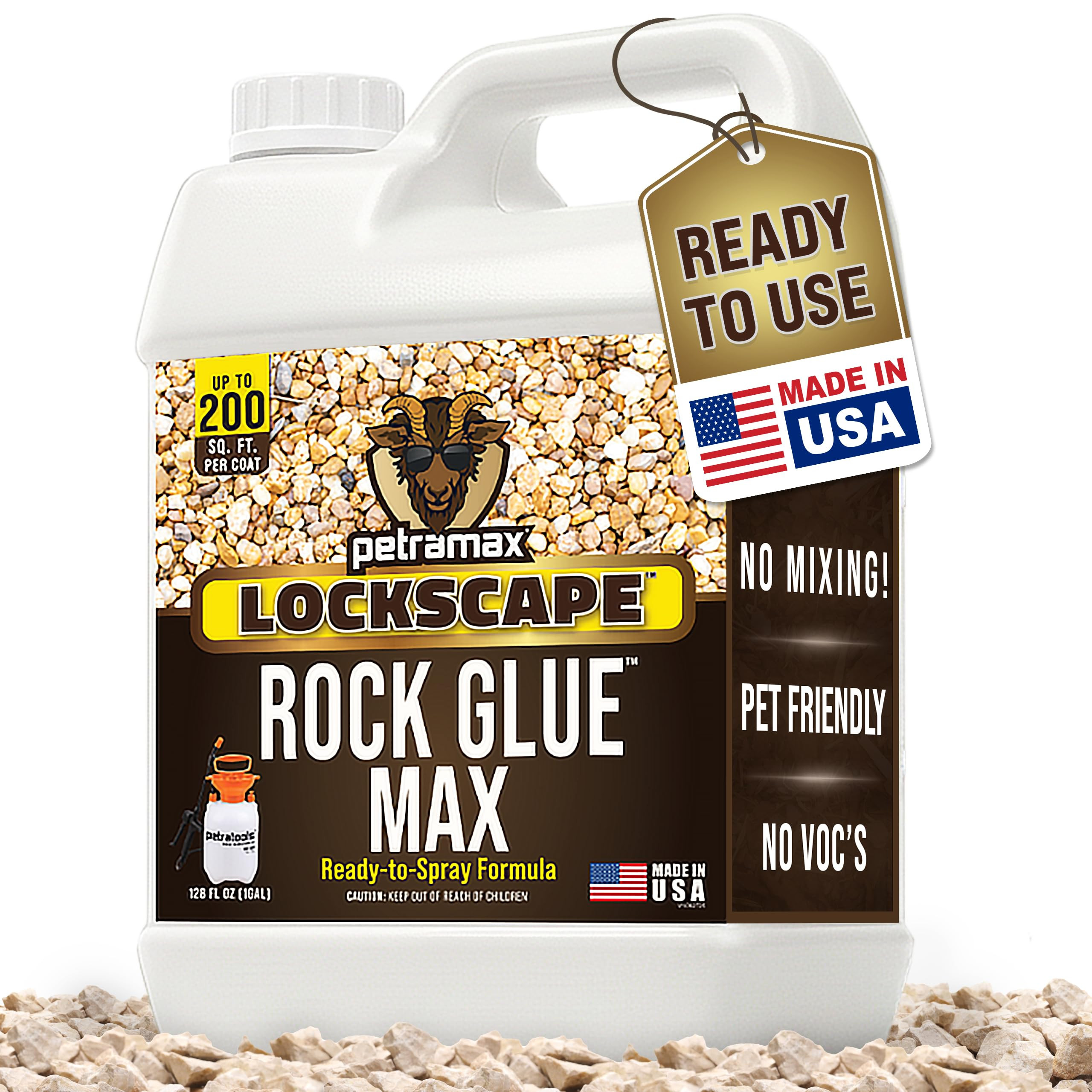 PetraMax Lockscape Rock Glue for Landscaping, 1 Gal (Made in USA) - 100% Permeable & Pet-Safe Lan... | Amazon (US)