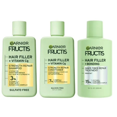 Garnier Fructis Hair Filler Vitamin Strength Repair Shampoo Conditioner & Treatment Set 10.1 fl oz | Walmart (US)