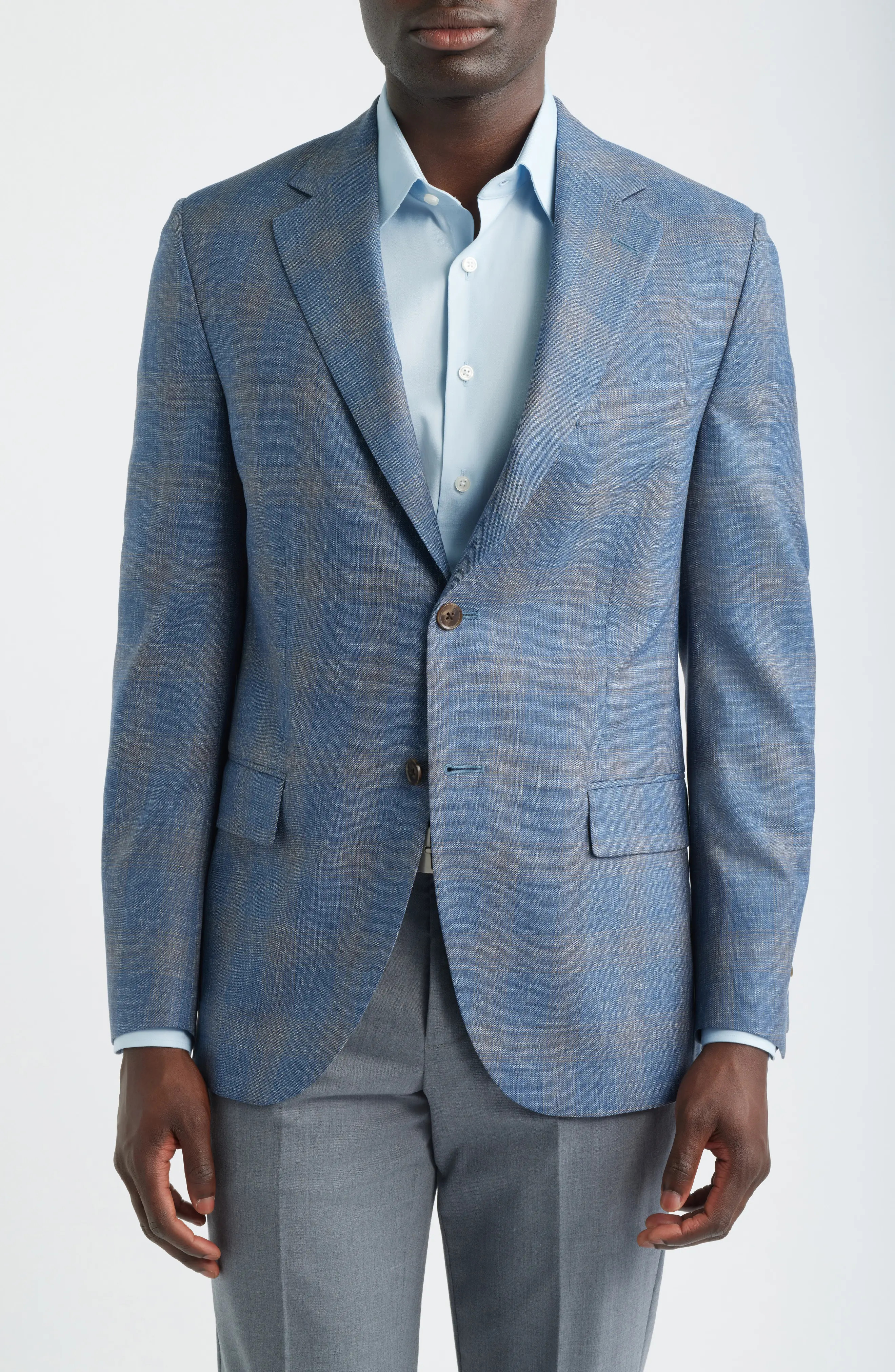 Hartford Classic Fit Blue Plaid Wool Sport Coat (Men) | Nordstrom | Nordstrom