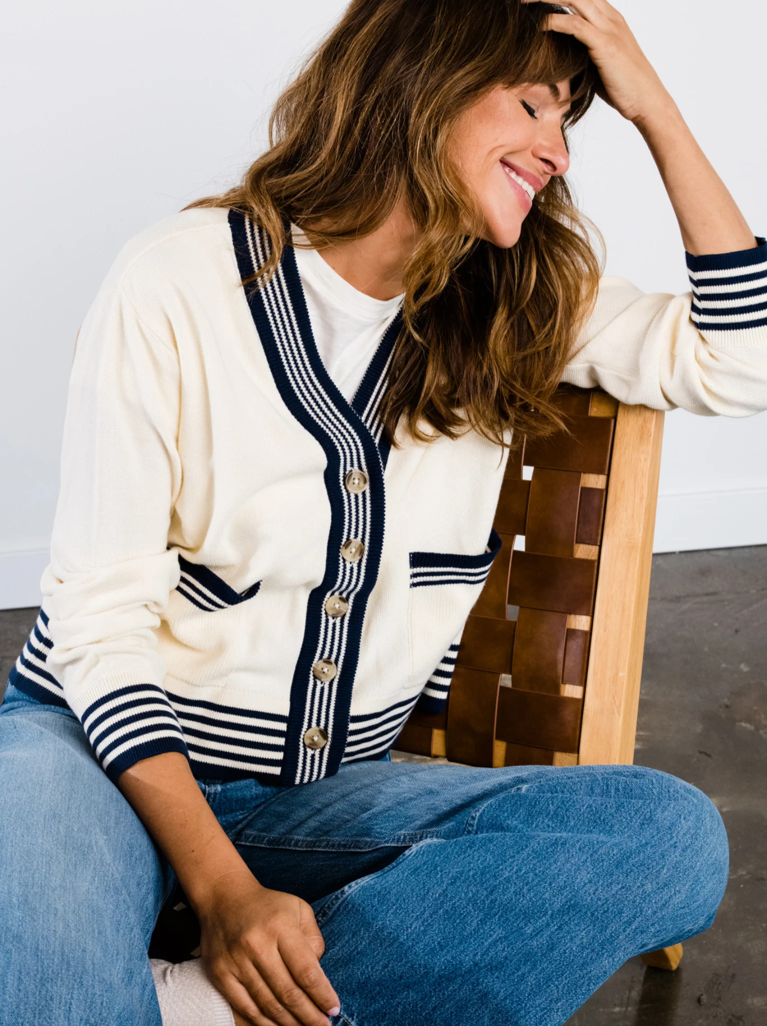Madilyn Varsity Cardigan | ABLE Clothing