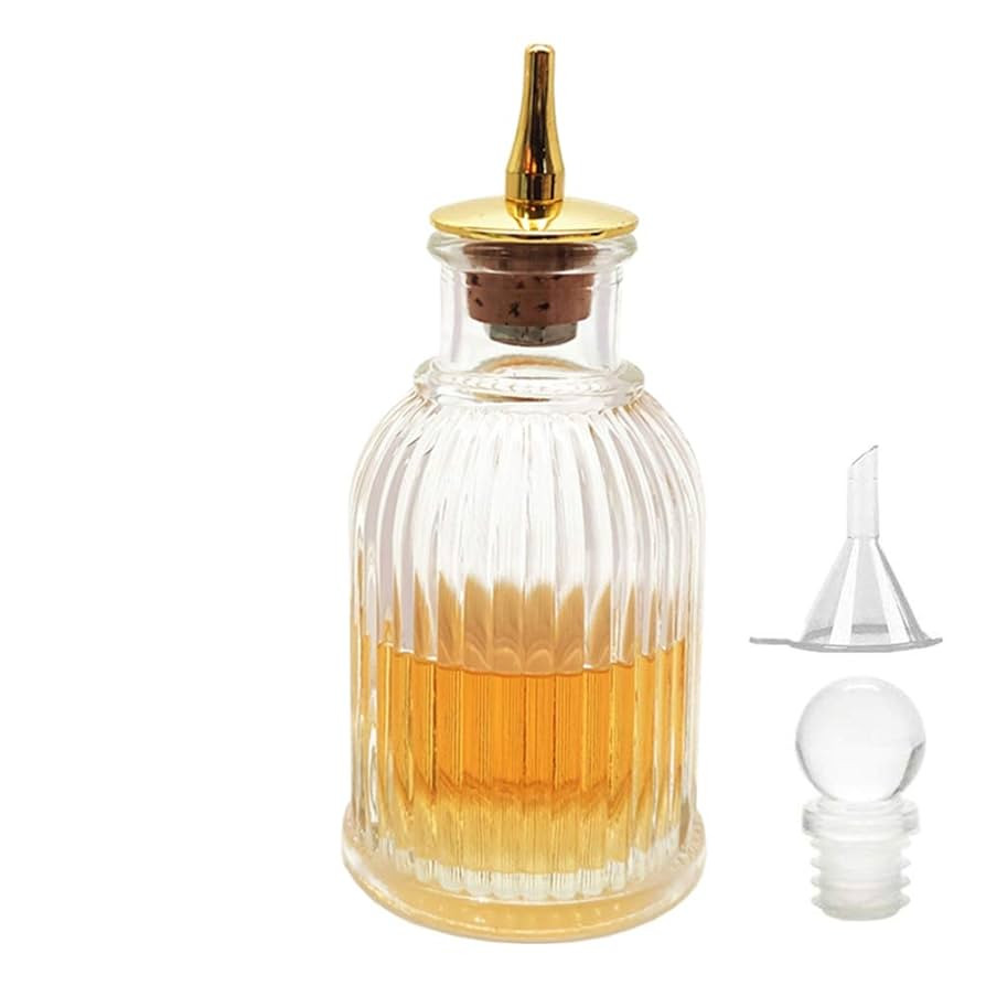 SuproBarware Bitters Bottle - 3.4oz / 100ml Glass Dash Bottle for Cocktail with Zinc Alloy Dasher... | Amazon (US)
