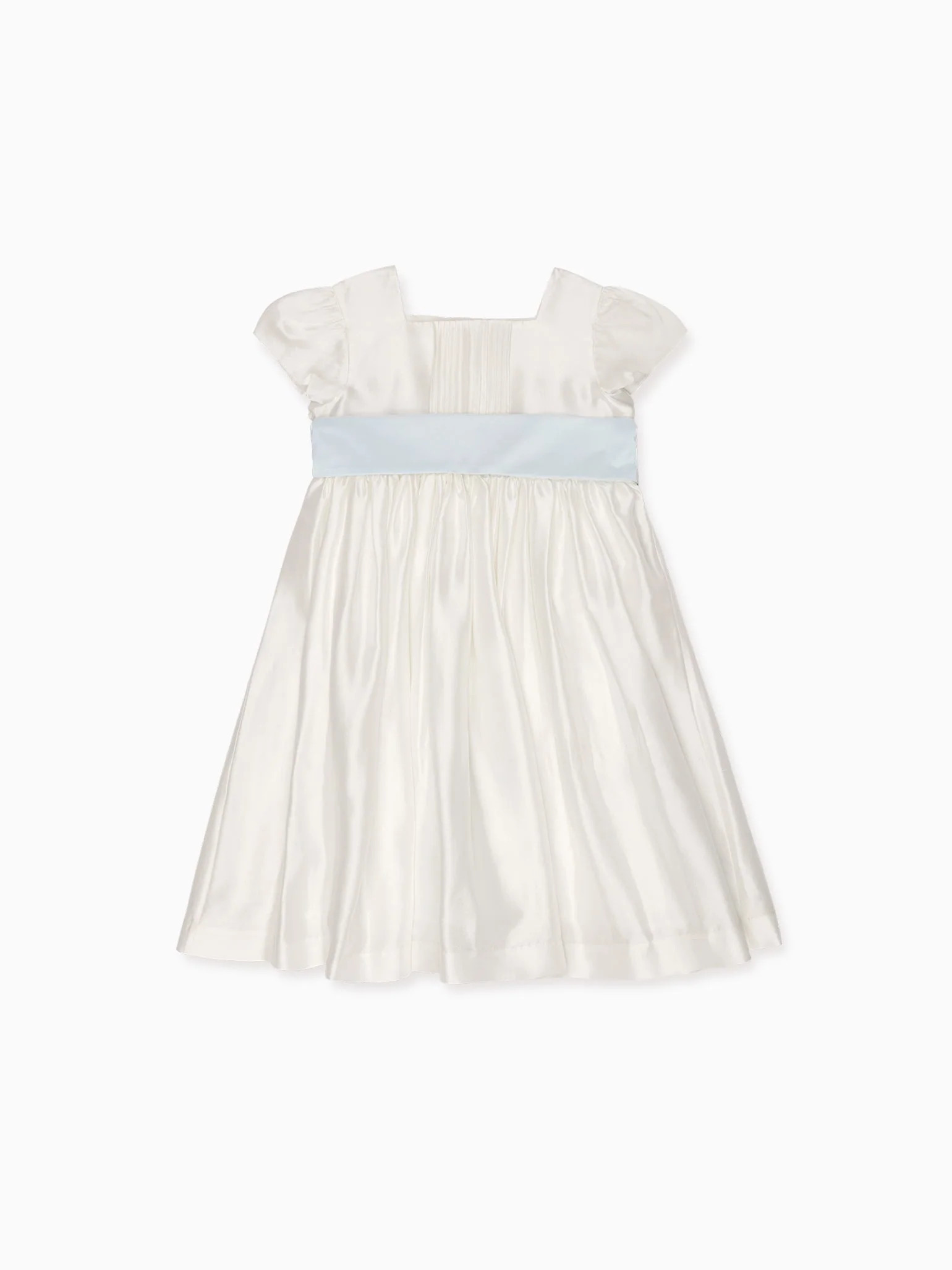 Ivory Emilie Silk Ceremony Girl Dress | La Coqueta (US)