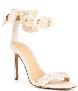 Gianni Bini x Jess Southern Jean Pearl Bow Chain Dress Sandals | Dillard's | Dillard's