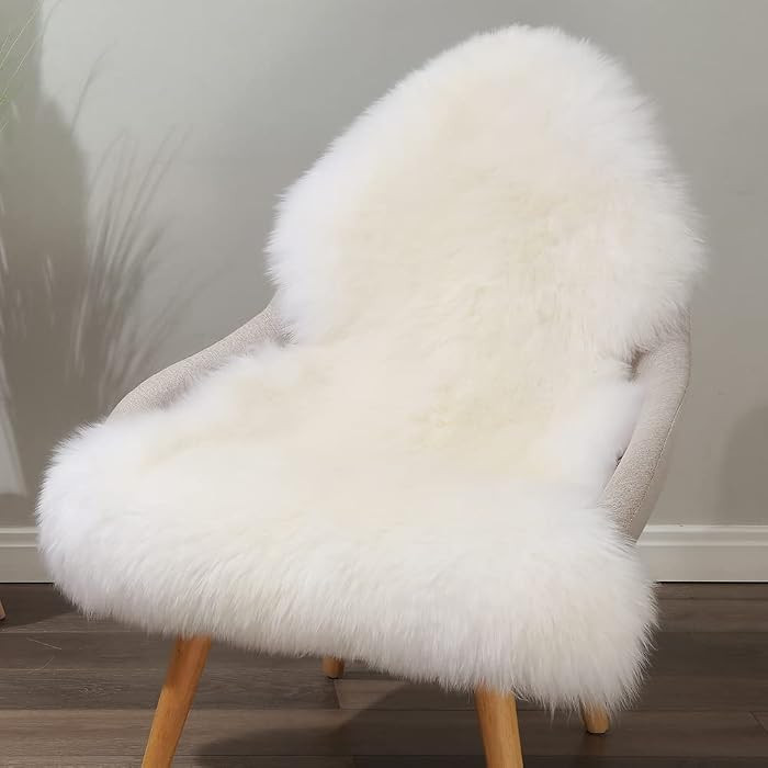 LLB Genuine Sheepskin Area Rug Wool Rug Fur Carpet Fluffy Shaggy Fur Rug for Living Room Kids Bed... | Amazon (US)