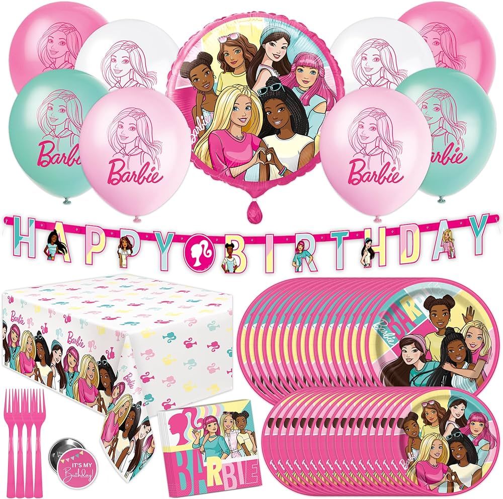 Unique Barbie Party Decorations | Serves 16 Guests | Officially Licensed | Barbie Birthday Decora... | Amazon (US)