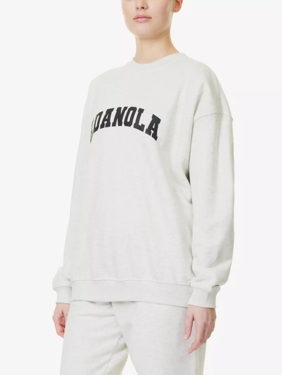 Varsity oversized crewneck cotton fleece sweatshirt | Selfridges