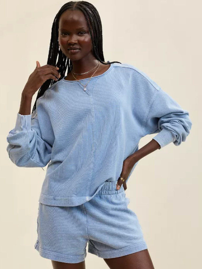 cozy new matching set from aerie. lightweight and perfect for vacay.  

aerie finds, sweatshirt, sweatshorts, cozy, vacation finds, mom style, cozy style 

 #LTKmomlife #LTKOver40 #LTKTravel