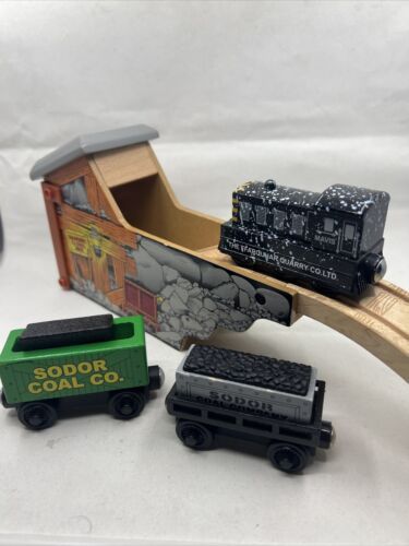 Thomas & Friends Wooden Train RARE QUARRY DUST MAVIS, QUARRY TUNNEL & COAL CARS | eBay US