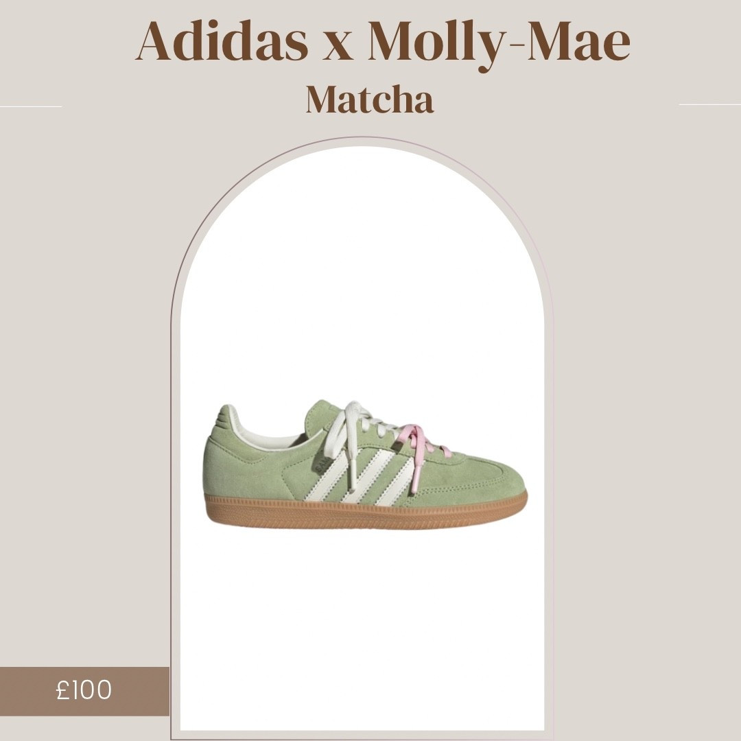 THE Trainers of the (matcha) moment! 💚😍🍵🩷

• Adidas x Molly-Mae • Sneakers • Trainers • Adidas Samba • Sambas • Matcha • Green Suede • Spring • City Break • Casual Style • Pastels • 

#LTKstyletip #LTKspring #LTKshoes