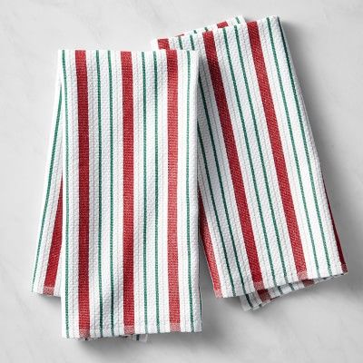 Holiday Stripe Kitchen Towels, Set of 2   Only at Williams Sonoma | Williams-Sonoma