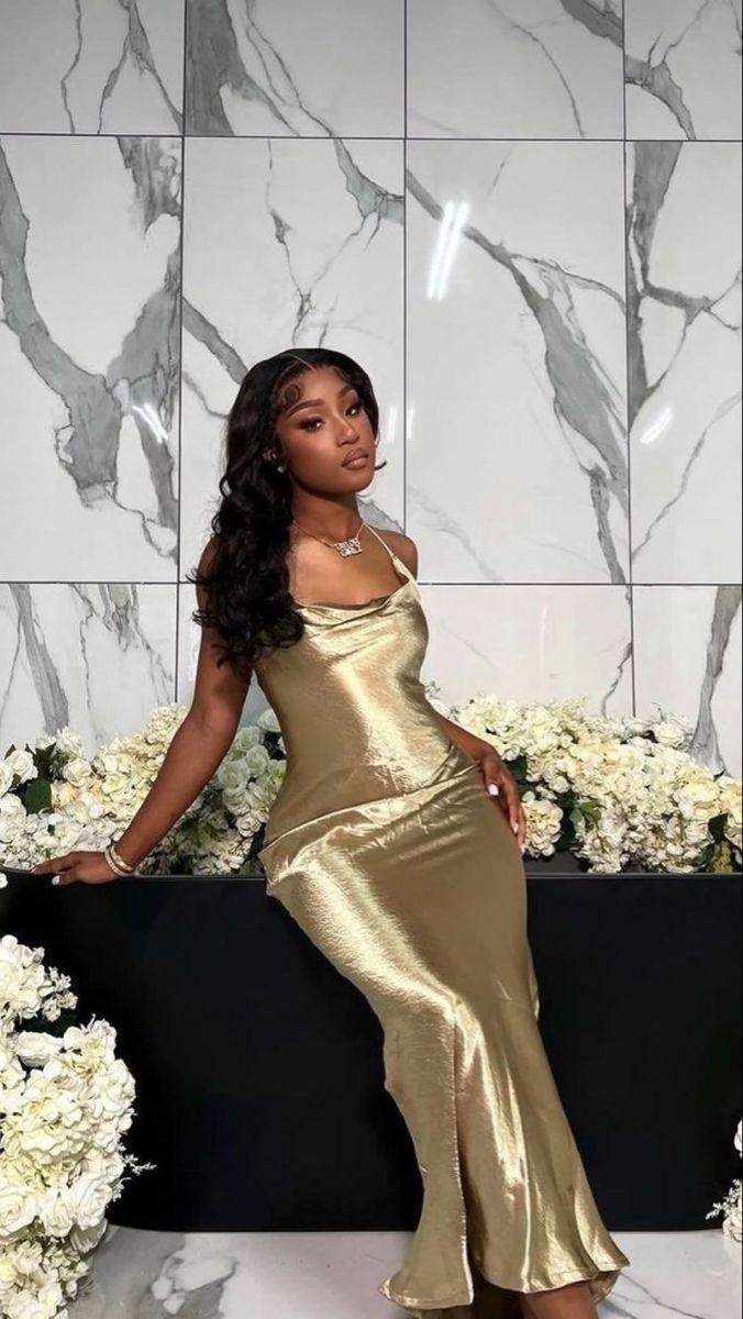 Gold satin dress

#LTKootd #LTKBeauty #LTKWedding