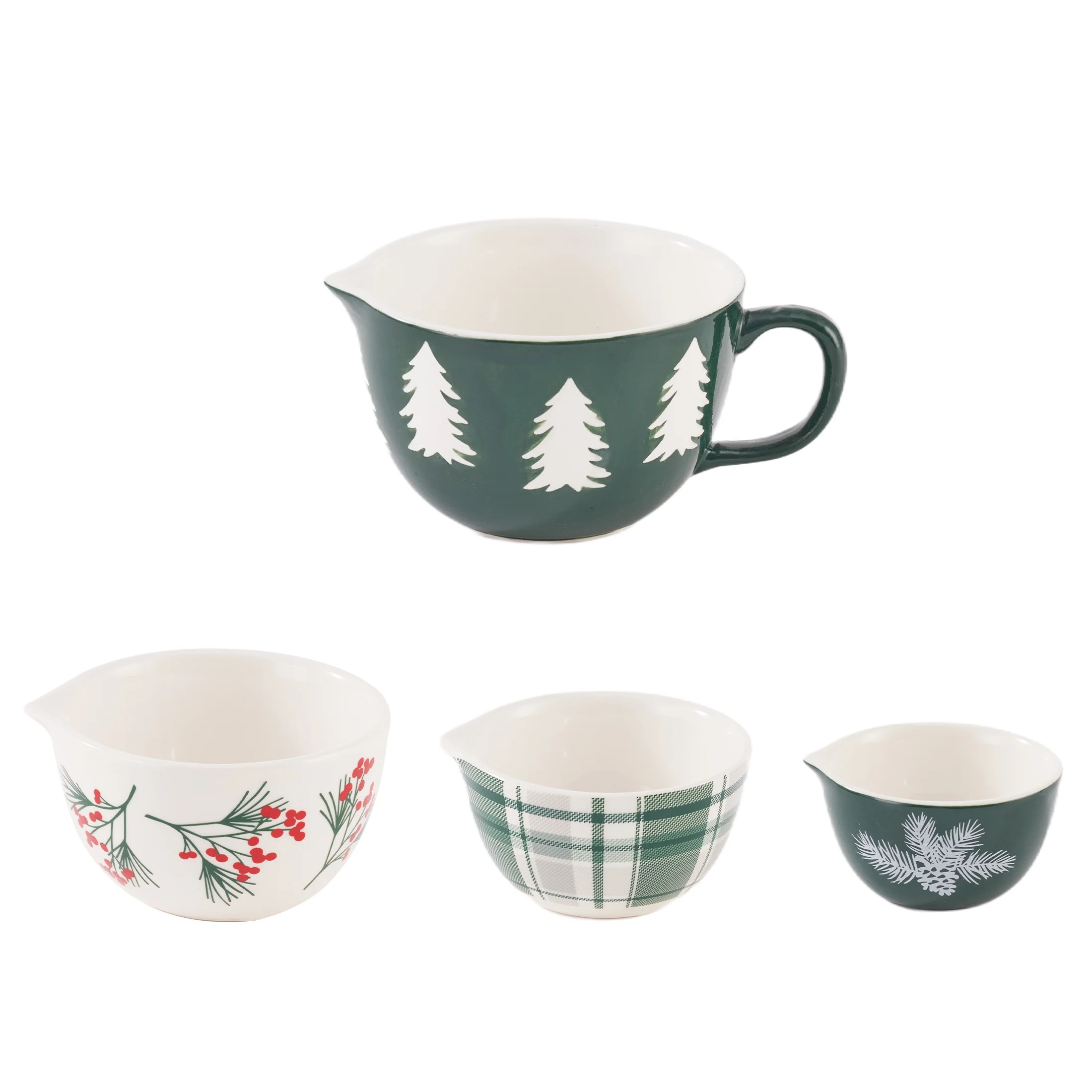 Holiday Time Tree Measuring Cups Set of 4, Bakeware | Walmart (US)