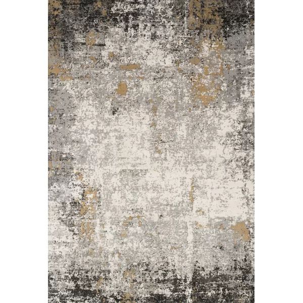Liddle Abstract Granite/Gold Area Rug | Wayfair Professional