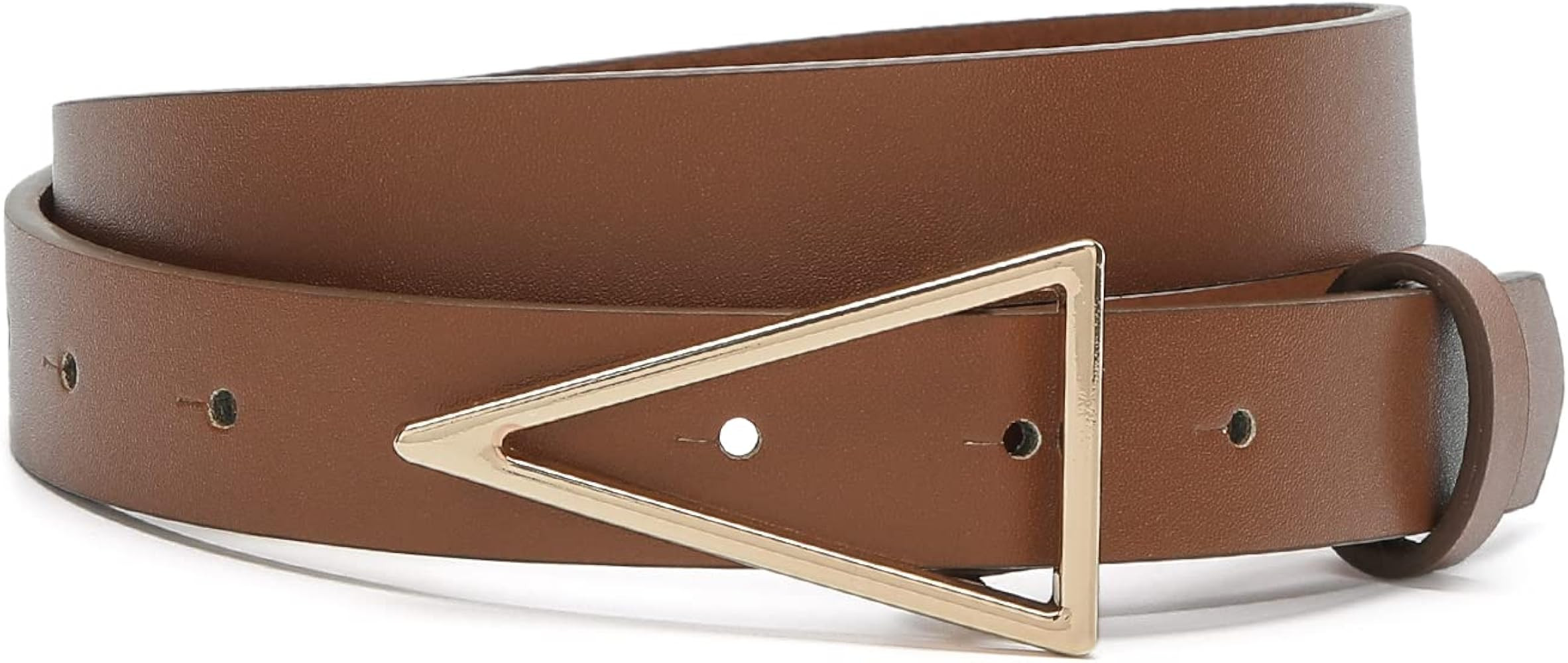 HOTWILL Women Belts for Jeans Dress Skinny Waist Belt with Gold Triangle Buckle 0.90" Width Thin ... | Amazon (US)