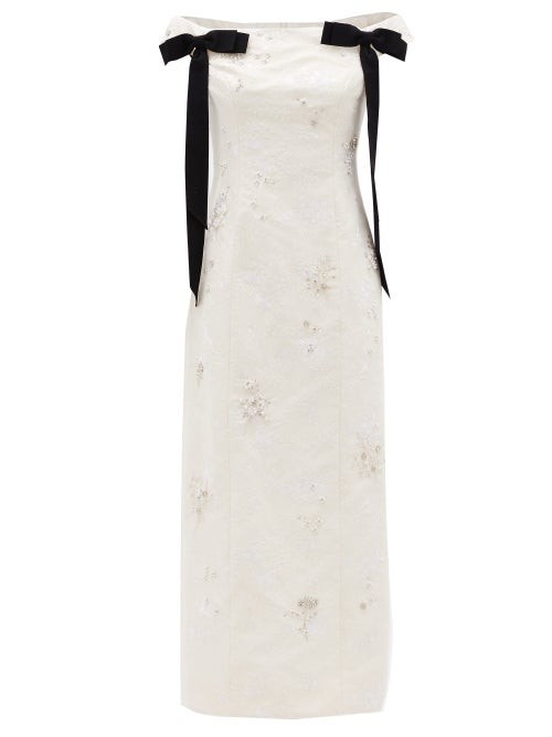 Erdem - Angelique Crystal-embellished Chantilly-lace Dress - Womens - Ivory | Matches (UK)