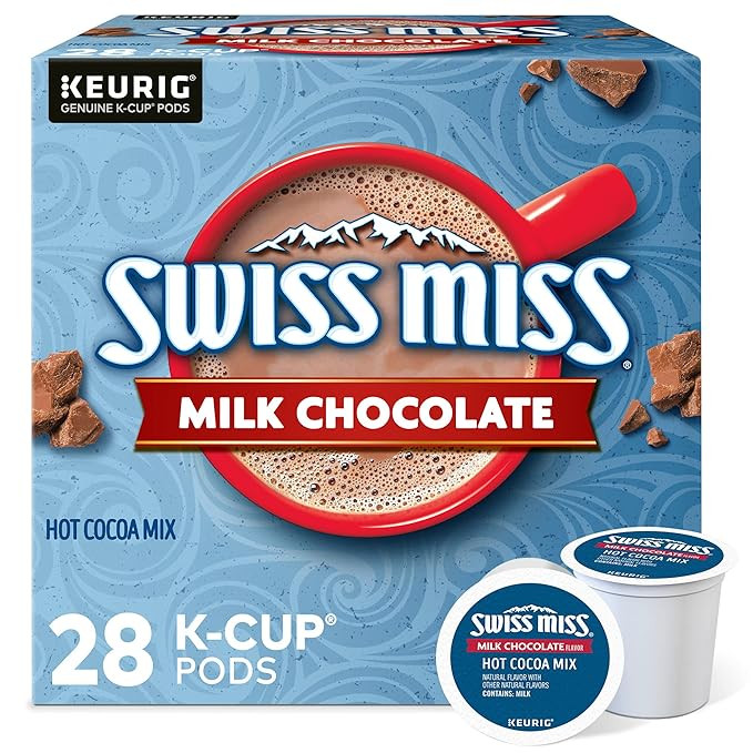Swiss Miss Milk Chocolate Hot Cocoa Keurig Single-Serve K Cup Pods, 28 Count | Amazon (US)