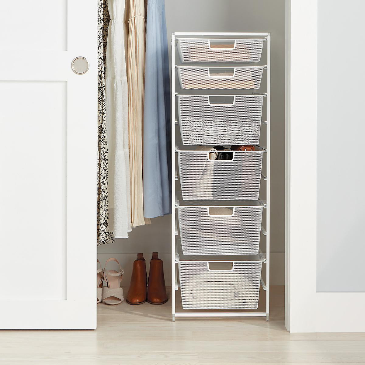 Elfa White Narrow Tall Drawer Solution | The Container Store