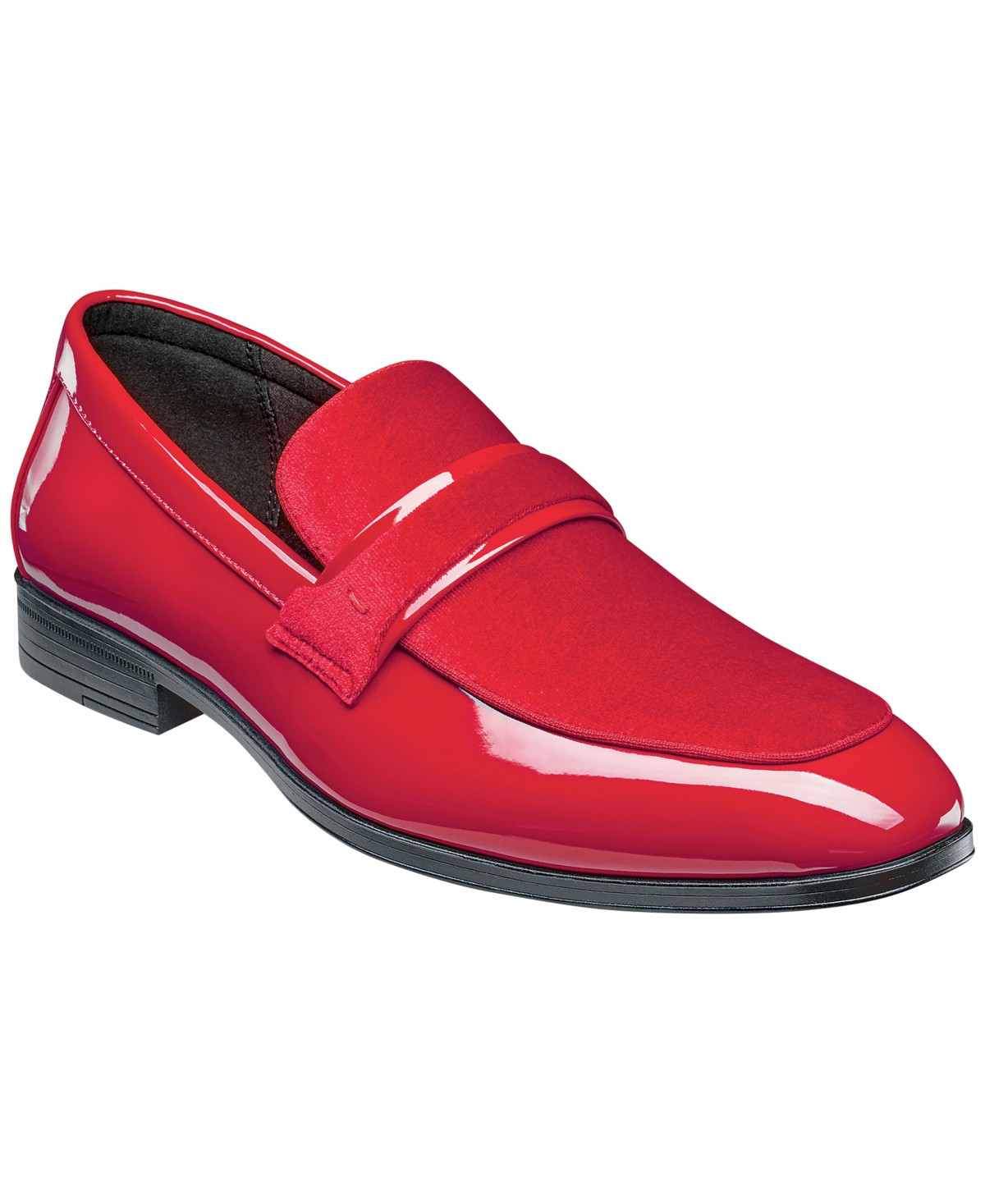Stacy Adams Men's Spratley Moc Toe Saddle Slip On Loafer - Red | Macy's