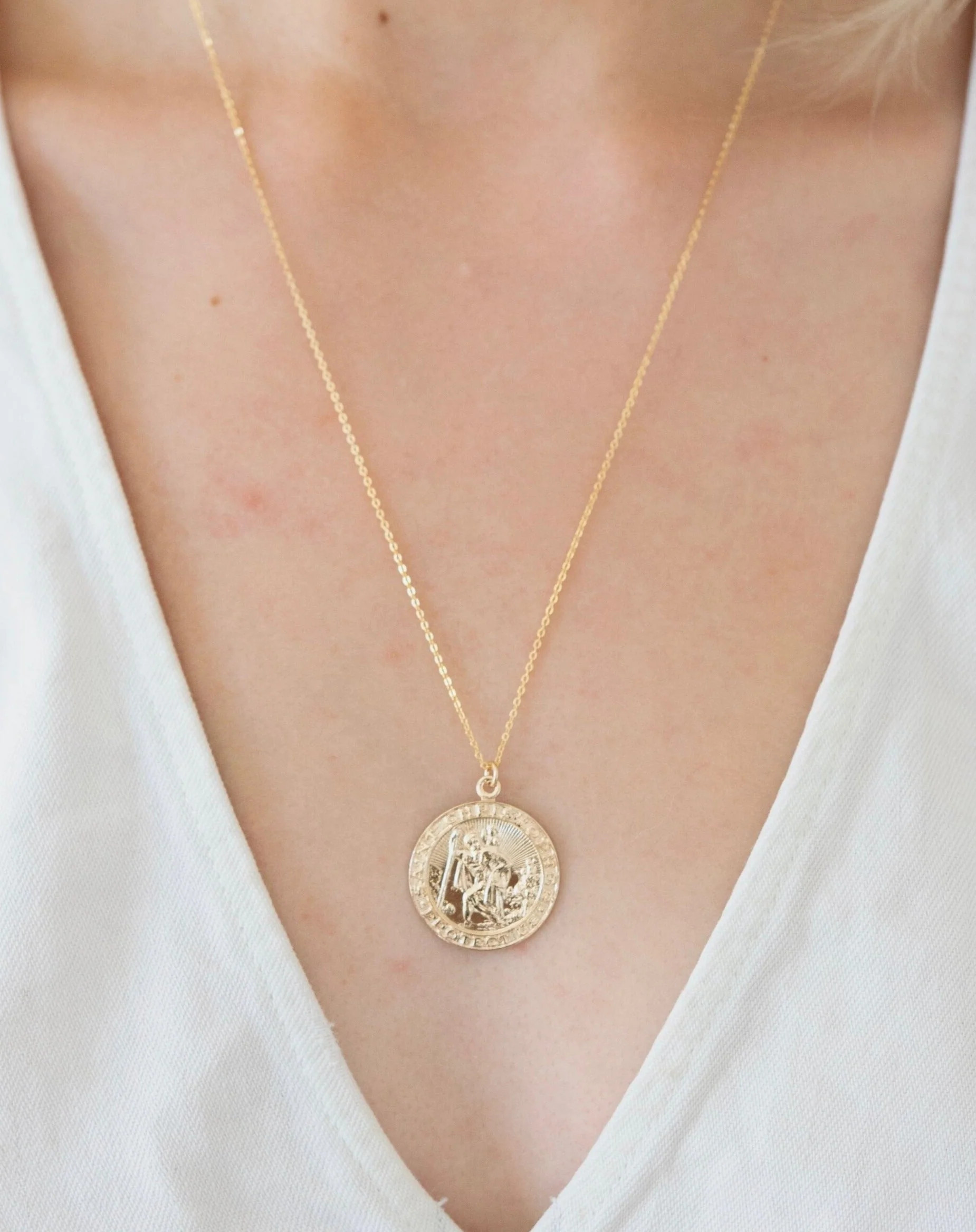 set & stones saint christopher necklace | L*Space
