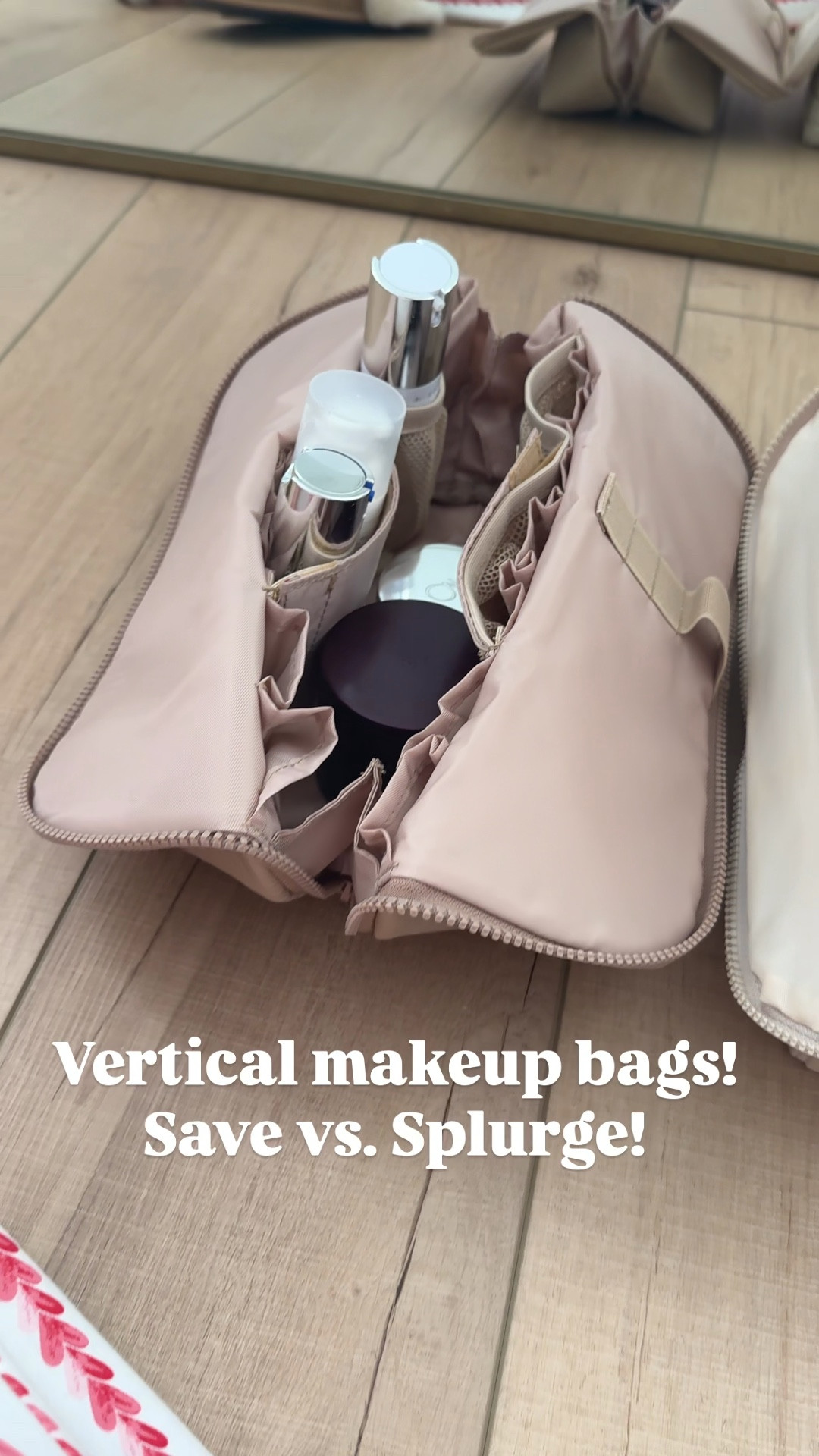 Vertical makeup bags! Amazon toiletry bag vs. the viral Parallel toiletry bag! I still love my Parallel but the Amazon one is a great budget-friendly option with extra space for your makeup brushes too. I have the large size in the parallel. 

#LTKTravel #LTKselfcare #LTKBeauty