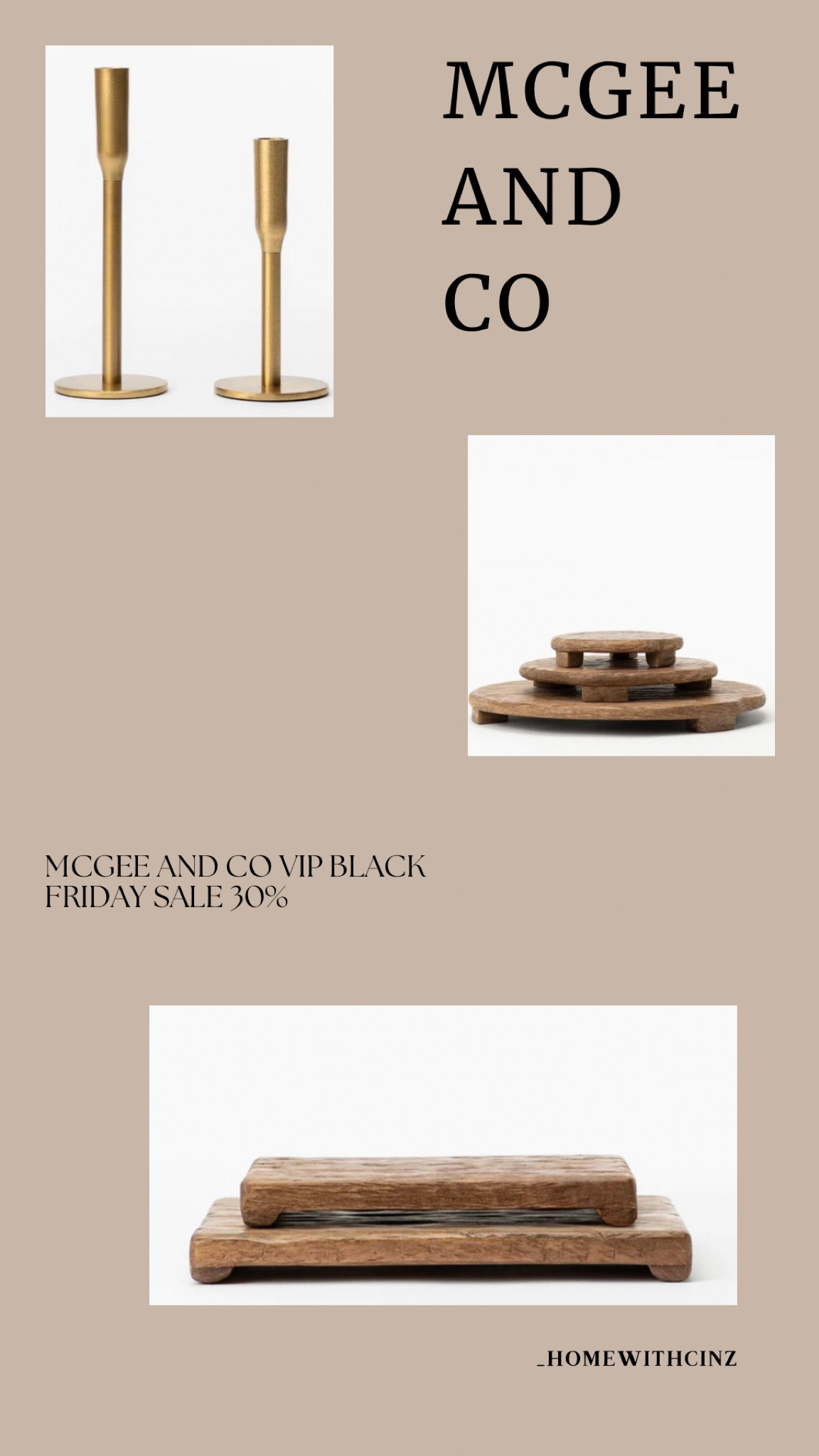 McGee and Co VIP Black Friday Sale 30%
This is a generous sale, shop early, I have a feeling bestsellers will go out of stock fast. #mcgeeandco #blackfriday #sale #christmas #giftguide 

#LTKHoliday #LTKSeasonal #LTKhome