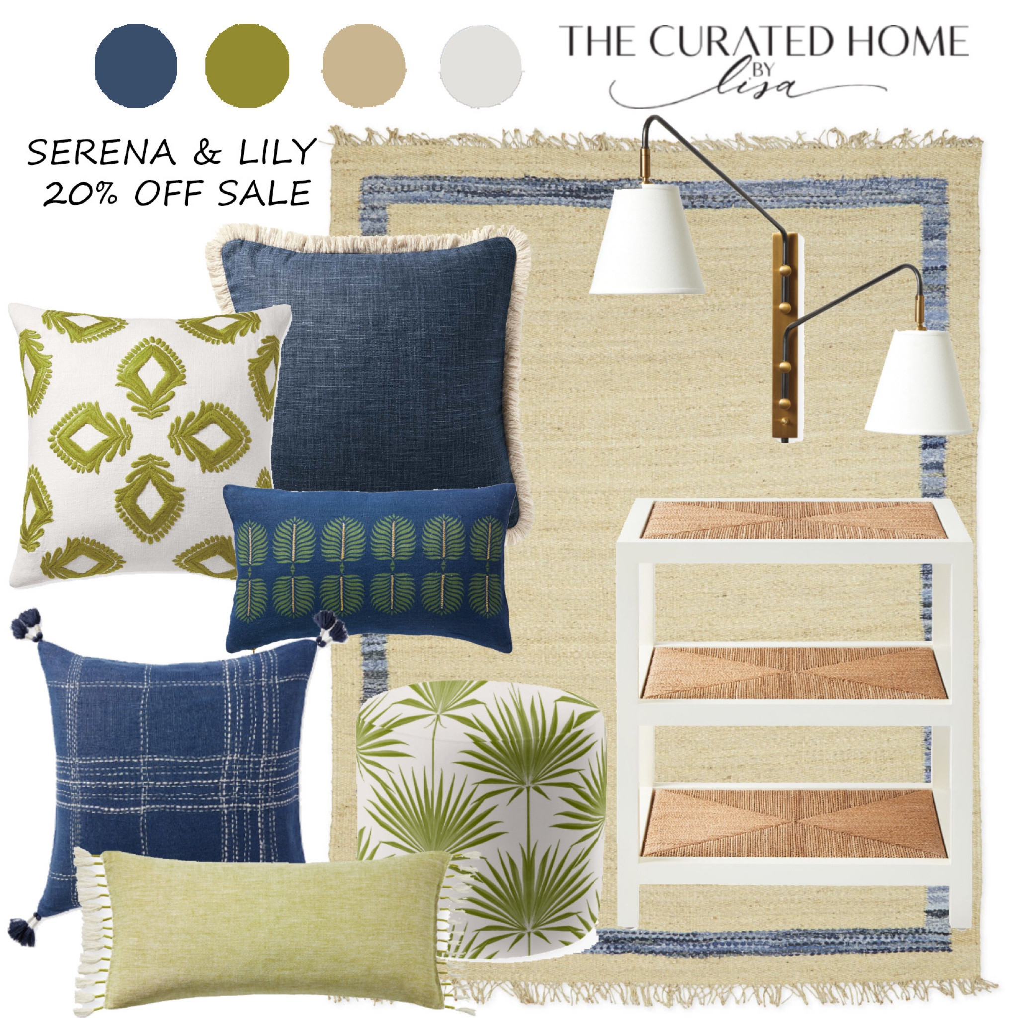 Serena & Lily sale… 20% off EVERYTHING! Navy with lime green for a preppy coastal look
#serenaandlily 


#LTKhome #LTKSale #LTKsalealert