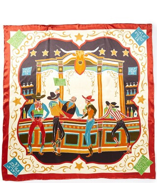 Double D Ranch Bar Room Buddies Silk Scarf | Dillard's | Dillard's