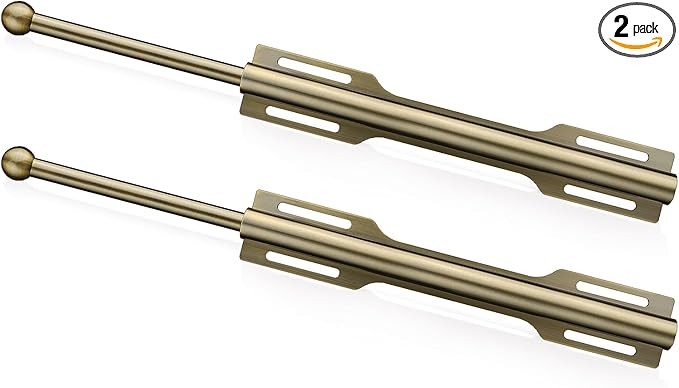 FIRJOY 12" Valet Rod for Closet Pull Out (2 Pack, Antique Brass) | Amazon (US)