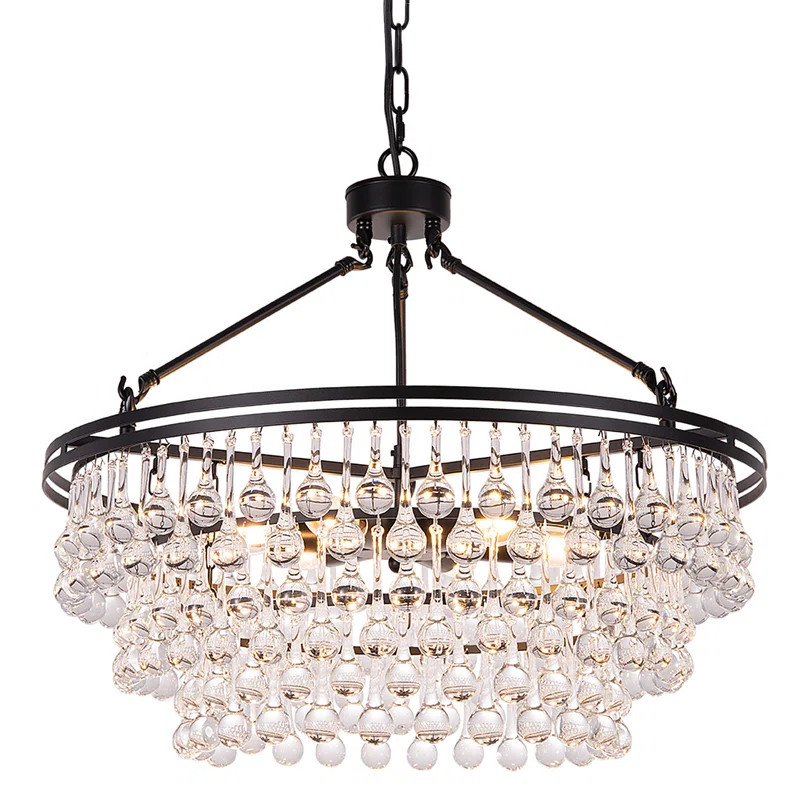 Cataleta 6 - Light Crystal Dimmable Tiered Chandelier | Wayfair North America