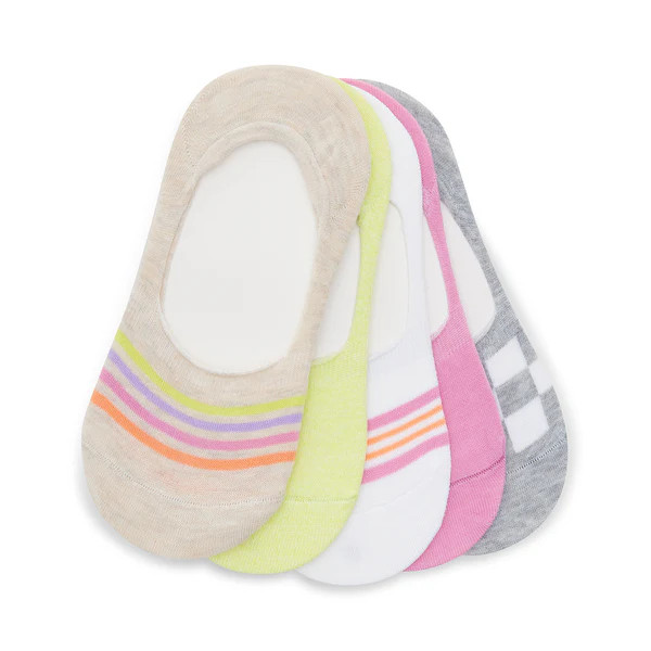 STRIPE AND CHECKER SOCKS NATURAL MULTI | Steve Madden (US)