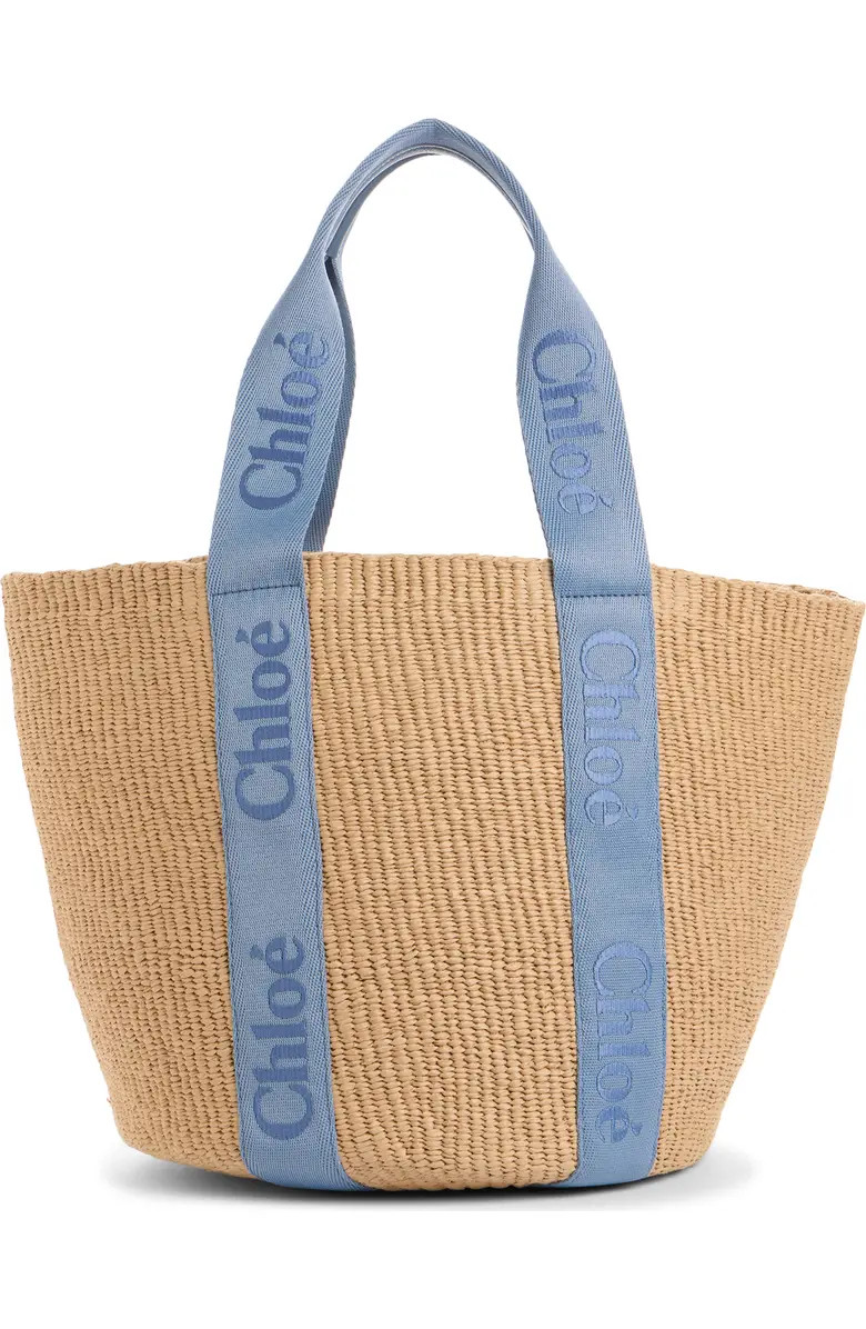 Large Woody Straw Basket Tote | Nordstrom
