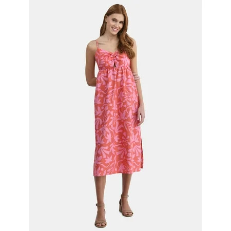 Time and Tru Women s Smocked Midi Dress Sizes XS-XXXL | Walmart (US)