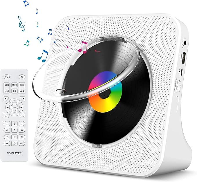 Gueray CD Player Portable Bluetooth Desktop CD Player for Home with Timer Built-in HiFi Speakers ... | Amazon (US)