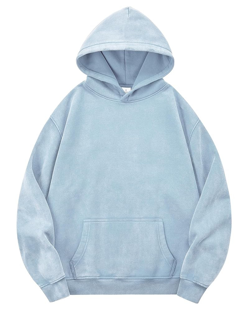 YND Womens Oversized Acid Wash Hoodie, Heavyweight Vintage Pullover, Fleece Cotton Sweatshirt for... | Amazon (US)