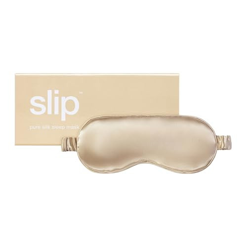 slip Pure Silk Sleep Mask - Caramel | 100% Mulberry Silk, Ultra Soft & Comfortable | Blocks Light for Restful Sleep, Adjustable Strap for Perfect Fit | Gentle on Skin & Hair, Ideal for Travel & Home | Amazon (US)