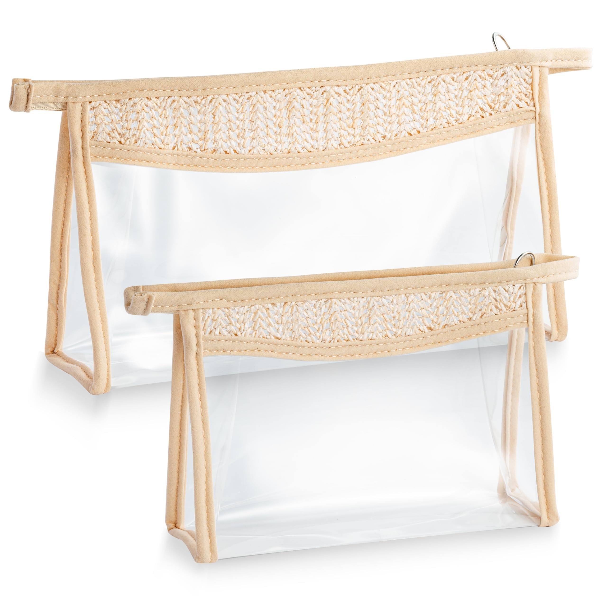 Boho Patch Cosmetic Bag - Summer Beach Swimming Pool Toiletry Makeup Bag Beige Clear Waterproof T... | Amazon (US)