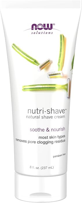 NOW Foods Solutions, Nutri-Shave, Shave Cream, Removes Pore Clogging Residue, Reduces Irritation,... | Amazon (US)