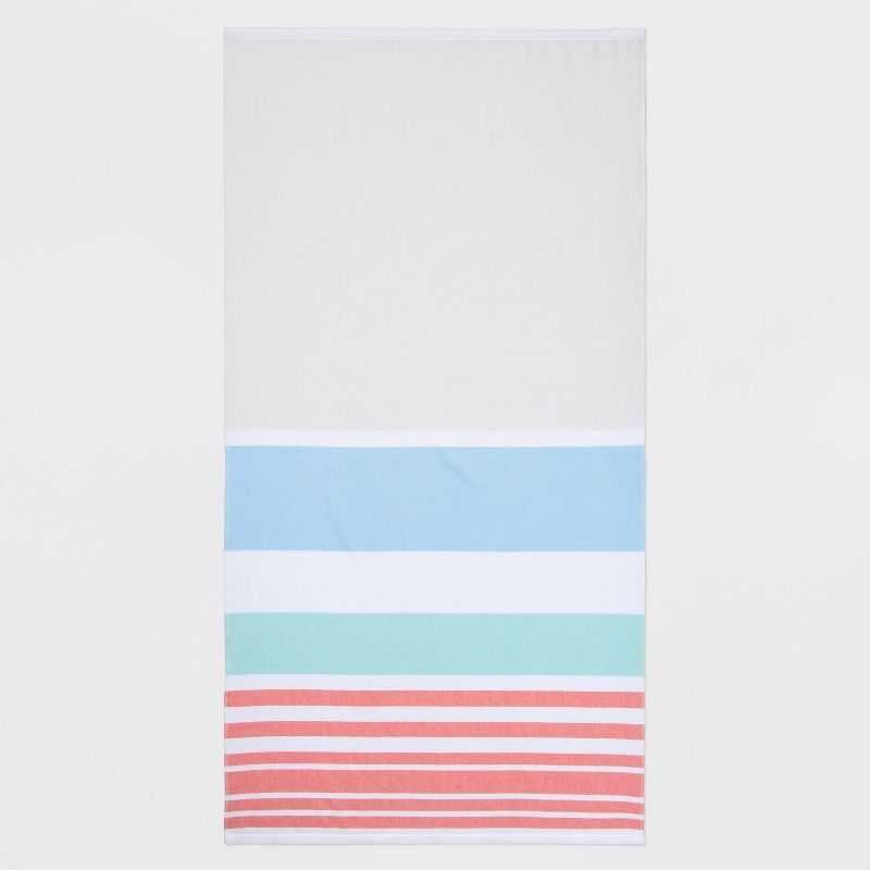 Warm Striped Sand Resist Beach Towel - Sun Squad™ | Target