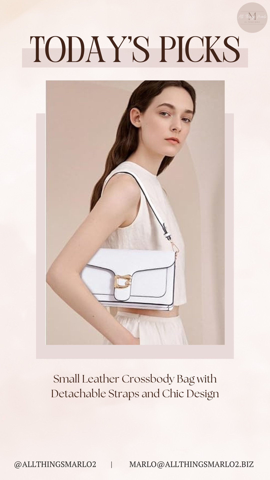 Small Leather Crossbody Bag with Detachable Straps and Chic Design 

 #LTKSeasonal #LTKWorkwear #LTKTravel