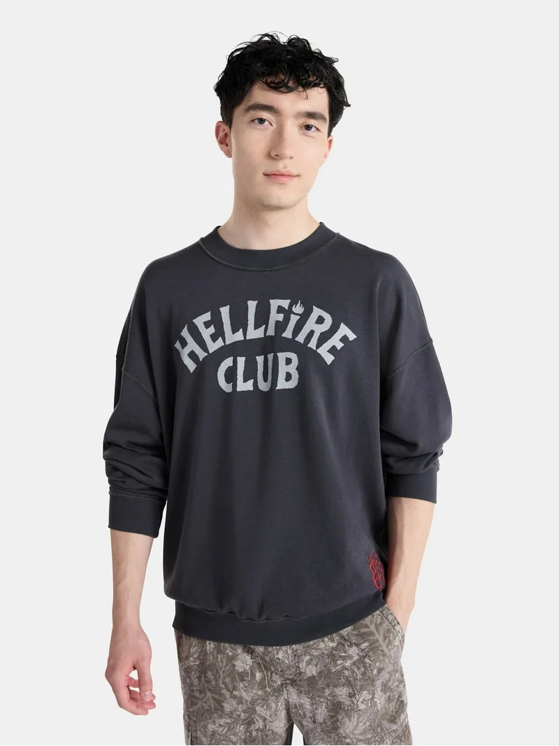 Netflix Stranger Things Hellfire Club Graphic Sweatshirt from No Boundaries, Men’s and Big Men... | Walmart (US)