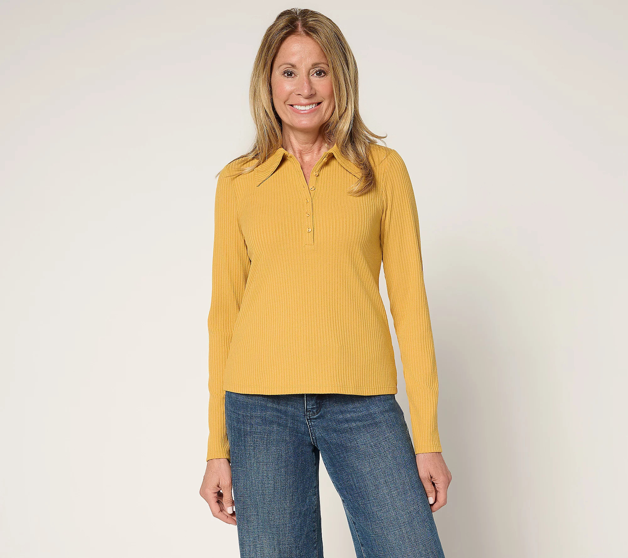 Me by Jennie Garth La Quinta Long Sleeve Top | QVC