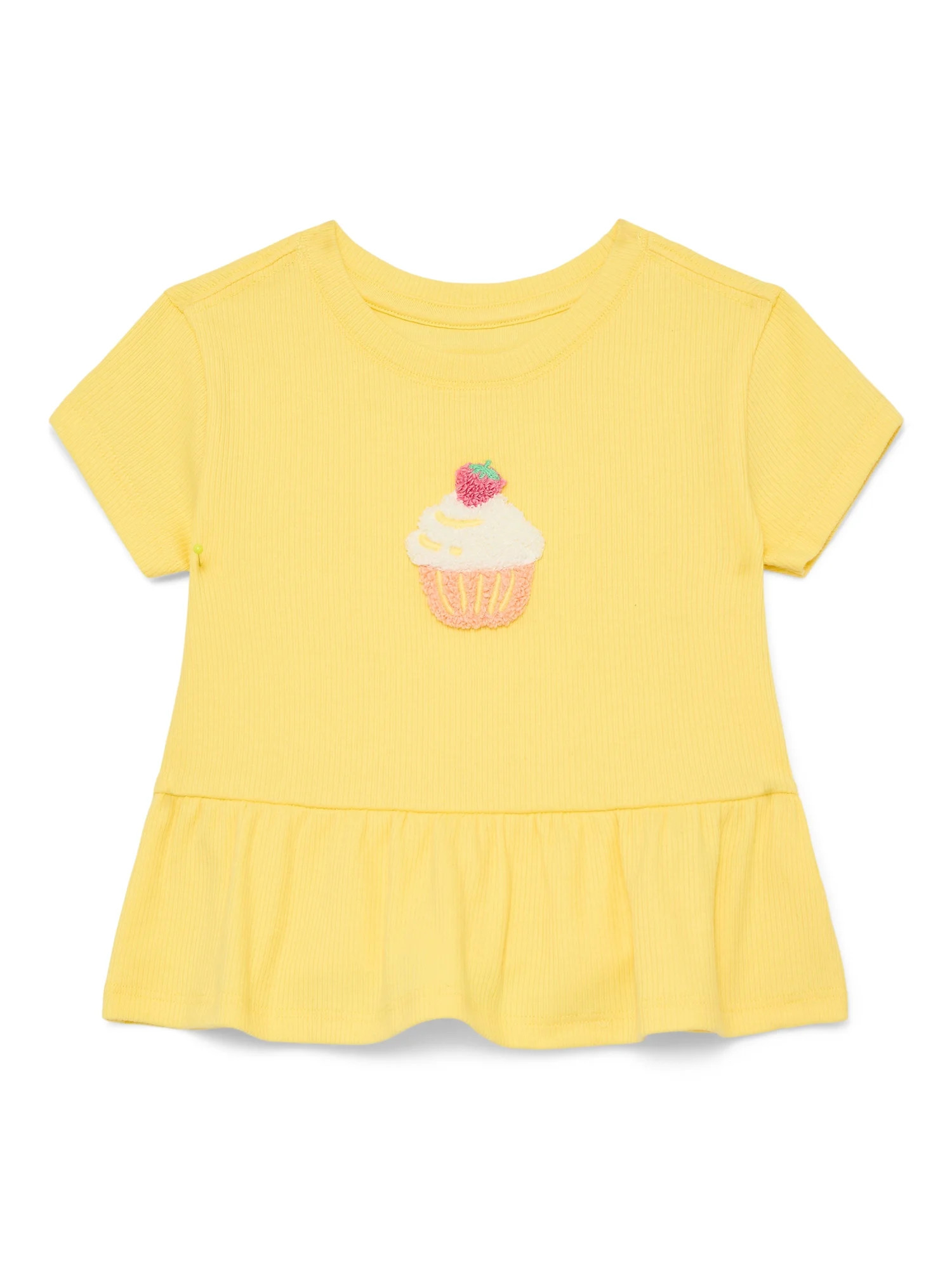 Wonder Nation Baby Girl Peplum Tee, Sizes 0-24 Months | Walmart (US)